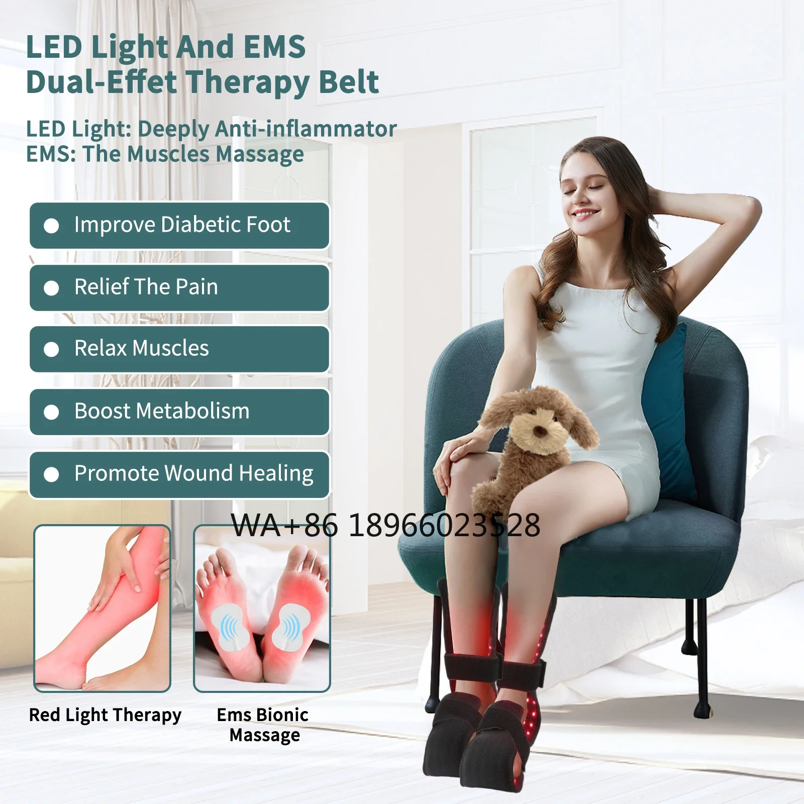 

professional medical grade led red light therapy foot belt wrap