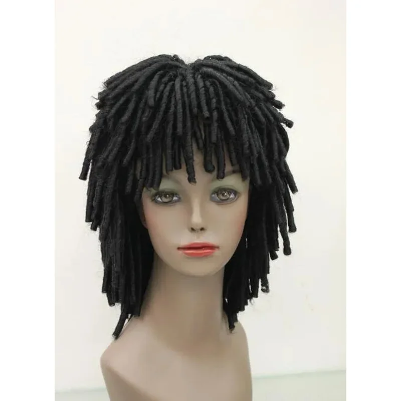 Wig wanita gaya Afrika hitam wig DREADLOS RUUD GULLIT
