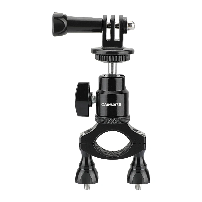 CAMVATE Camera Rod mocowanie zaciskowe uchwyt z regulowaną głowicą kulową 1/4 "śruba i GoPro Monopod Adapter do montażu HD HERO 1 2 3 4