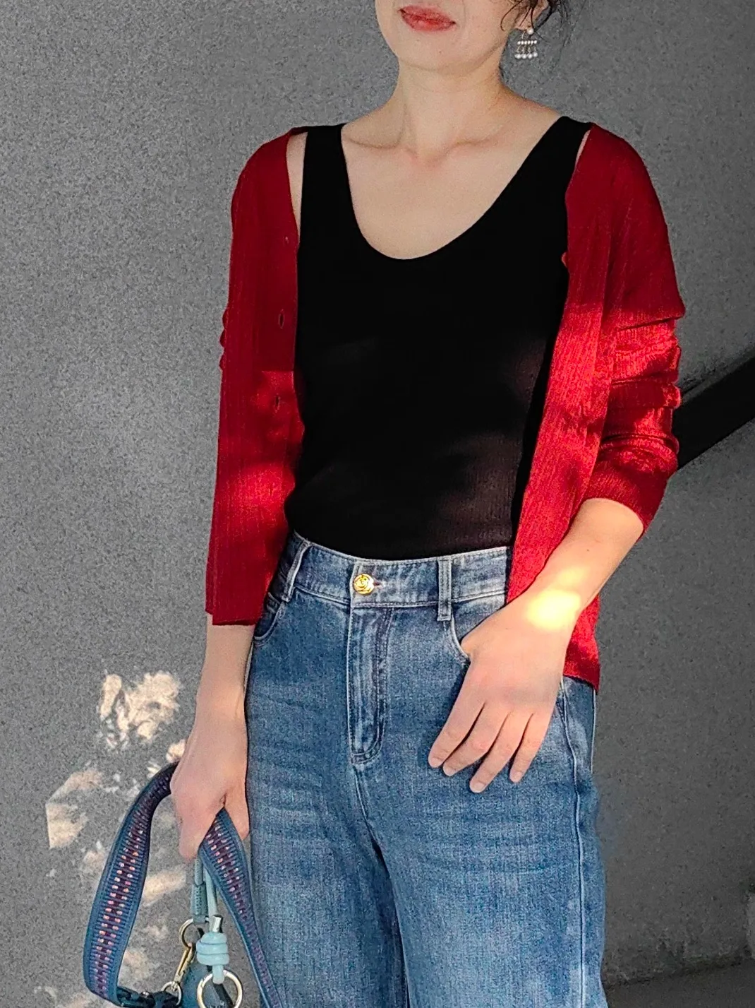 

Pure Wool Vest Skin-friendly Soft Knitted Heart Collar Layering Top Early Autumn Base irt No Tummy Woolen Sweater