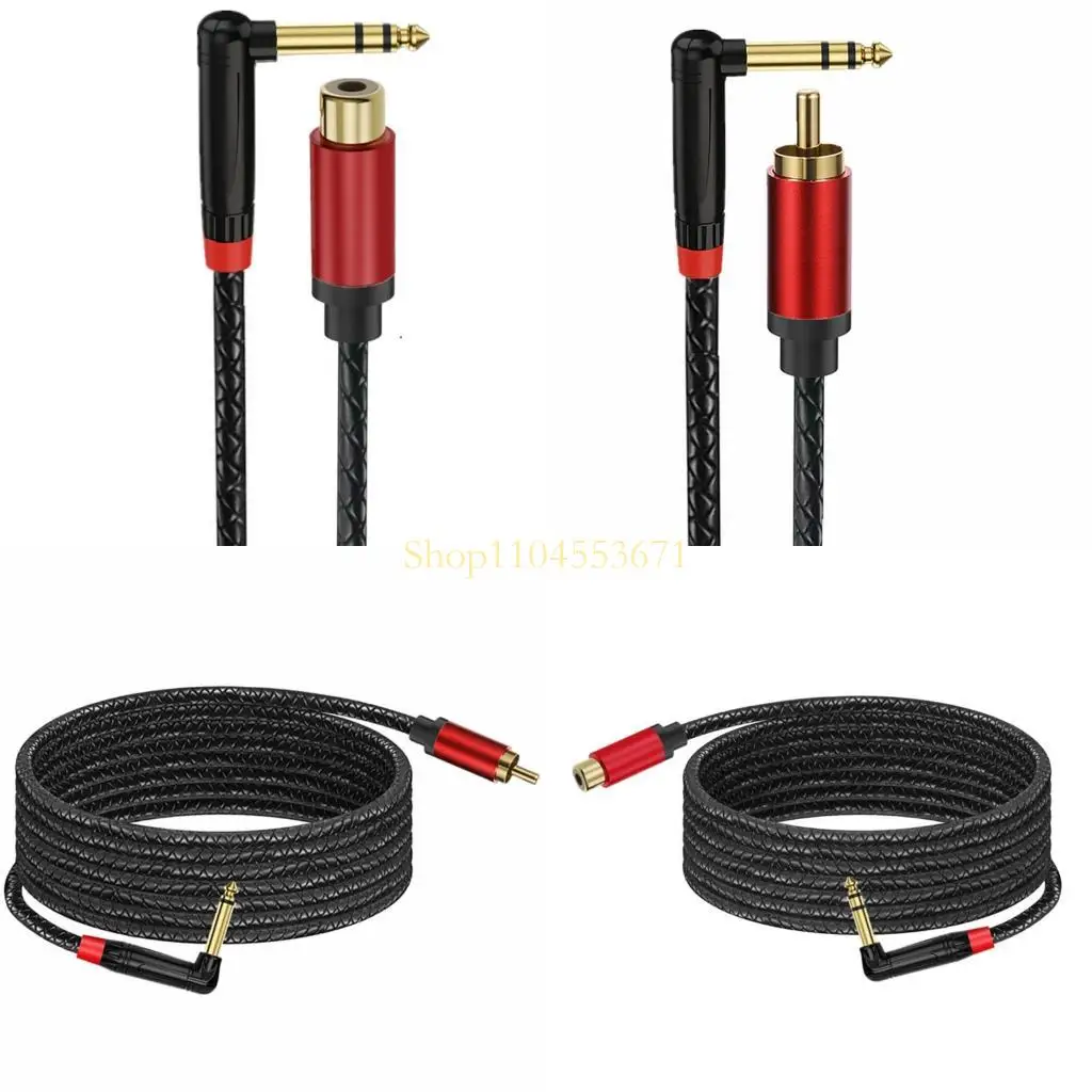 Best Seller Metal Cores 1/4Inch to RCAs Audios Cable Corrosion Resistant Connectors