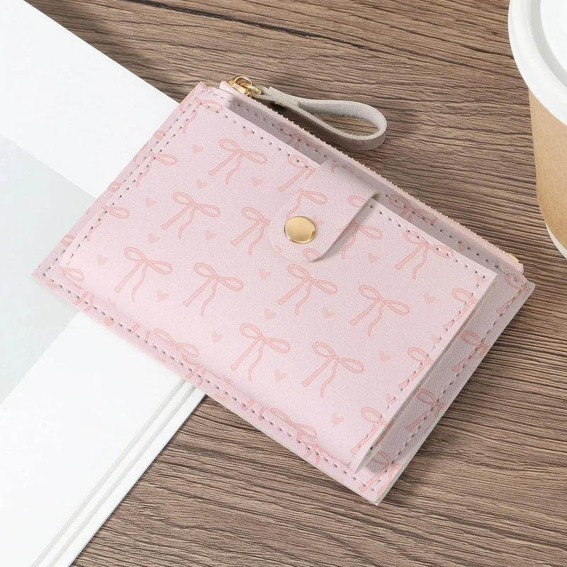 Lightweight Portable Zipper Wallet For Cash Credit Cards ID And Coins Slim Minimalist Card Case For Daily Commute Travel image 2