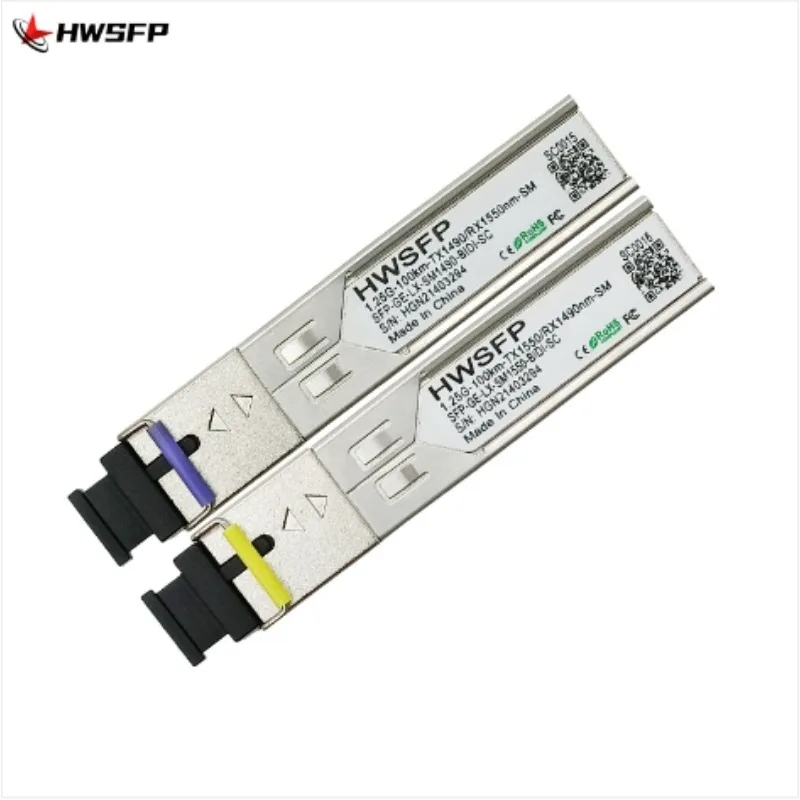 

HWSFP1.25G100kmGigabit одномодовый одноволоконный оптический модуль AB, Концевая пара SFP-GE-LX-SM1490/1550-BIDI, Совместимость с Huawei H3C