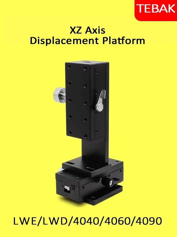 XZ Axis LWE/LWD/4040/4060/4090 Dovetail Groove Guide Manual Displacement Platform Gear Drive Knob Adjusting Slide