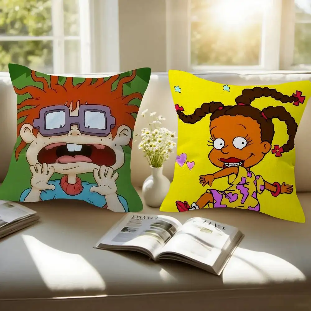 Classic Children Animation R-Rugrats Made  Pillow Gift Home Office Decoration Bedroom Sofa Car Cushion Cover case 45x45