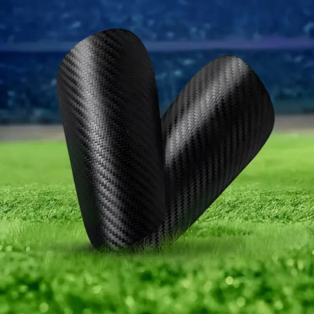 Ultralight Carbon Fiber Football Shin Holder Leg Guard Strapless Breathable Pads Soccer Shin Guards Protective Shin Pads