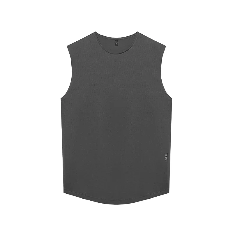 Summer Men\'s Tank Tops Gym Sleeveless Shirts Quick-Drying Singlets Sports Fitness Vest Bodybuilding Workouts Casual Clothing