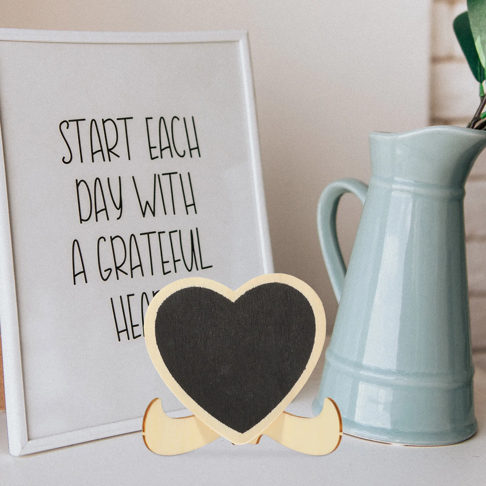 10 Pcs Ornaments Small Chalkboard with Stand Mini Boards Tabletop Sign Decoration Wood