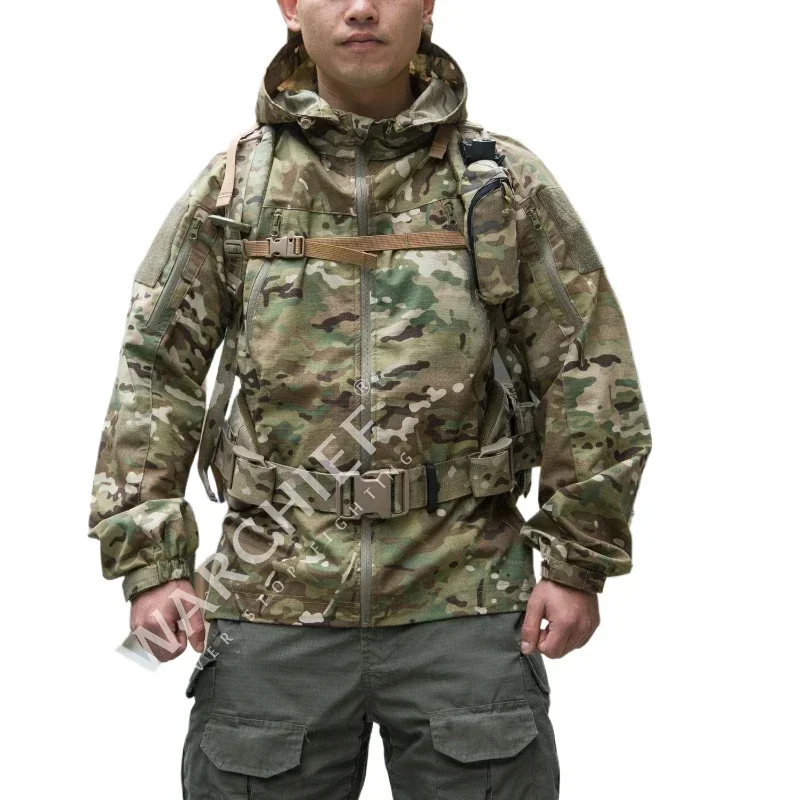 

Men's Camouflage Field Tactical Windbreaker Hiking Sports Jacket Outdoor Quick Dry Breathable Hooded Work Coat Climbing Clothes