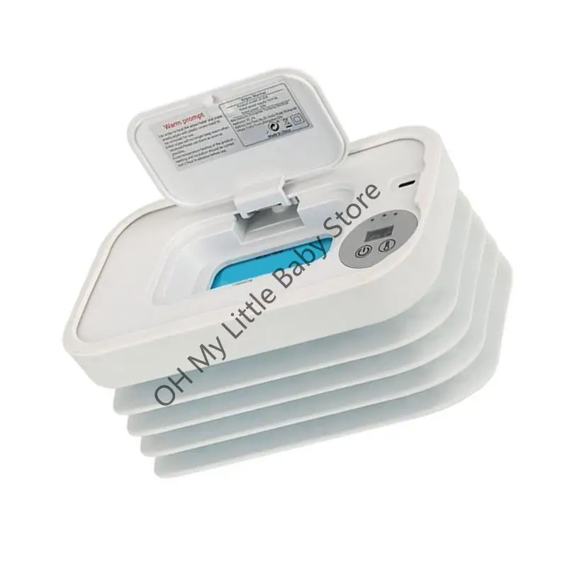 M76C Draagbaar verwarmingssysteem voor babydoekjes Verstelbare temperatuurregeling Plastic reisklaar ontwerp Natte doekjes