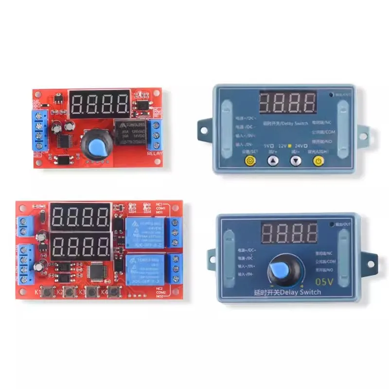 DC 5V 12V 24V 10A Adjustable Time Delay Relay Module LED Digital Timming Relay Timer Delay Trigger Switch Timer Control Switch