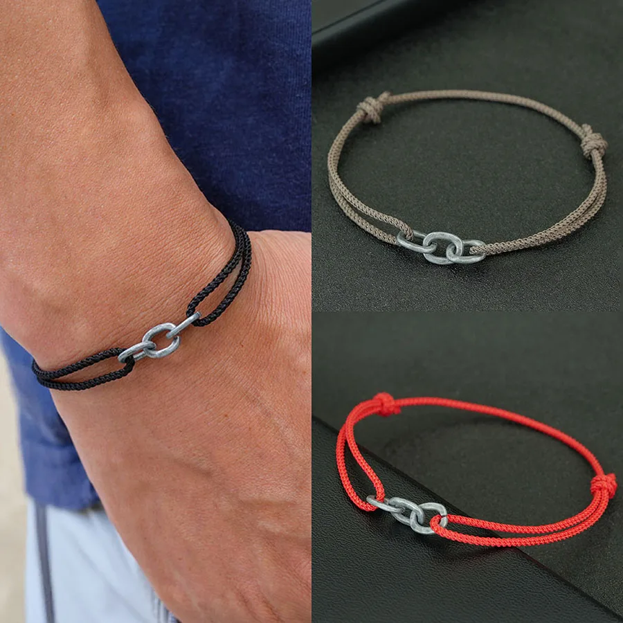 Minimalist String Bracelet For Men Retro Viking Braslet High Quality Thin Cord Chain Charm Braclet Heren Armbanden Hiphop Joias