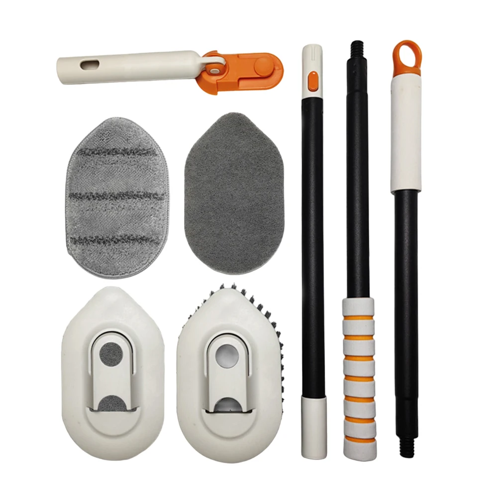 for 3in1 Rotating Floor Brush Shower Cleaning Multi-surface Cleaning Bathroom for tile Scrubber for versatile Cleaning Tool