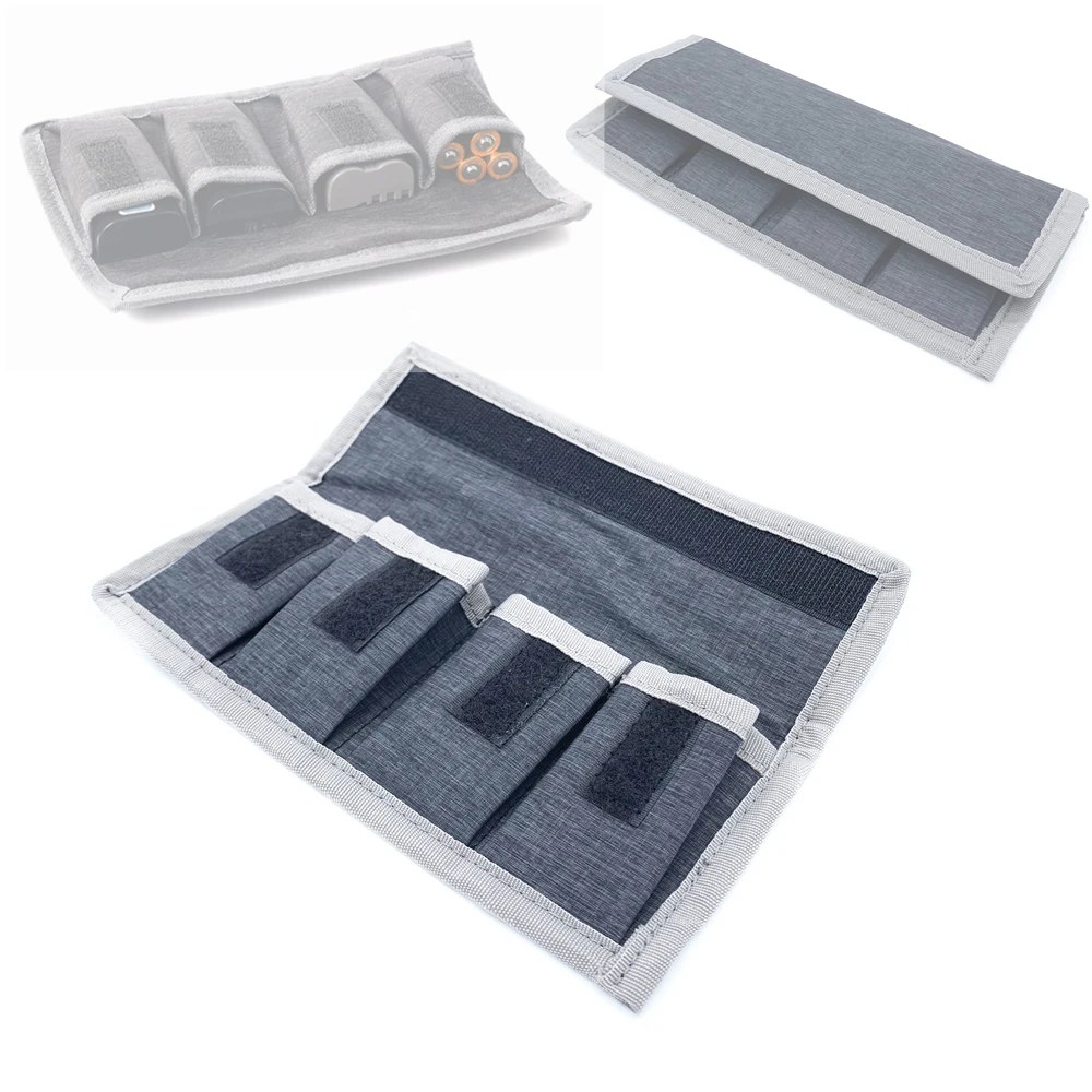 PU 4 Pockets Battery Storage Waterproof Bag Pouch Case for Camera LP E6 LPE8 E12 E17 FZ100 FW50 EL15 EN-EL14 W126 W126S