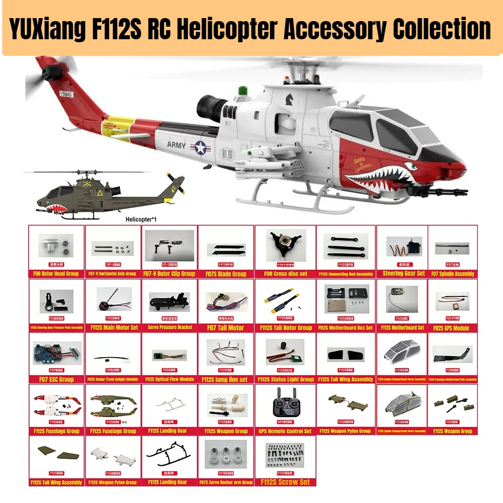 YU XIANG YUXiang F112S RC Helicopter Accessory Collection Fuselage ESC Motor Servo Tail Rotor Tail Wing Main Board Light Line