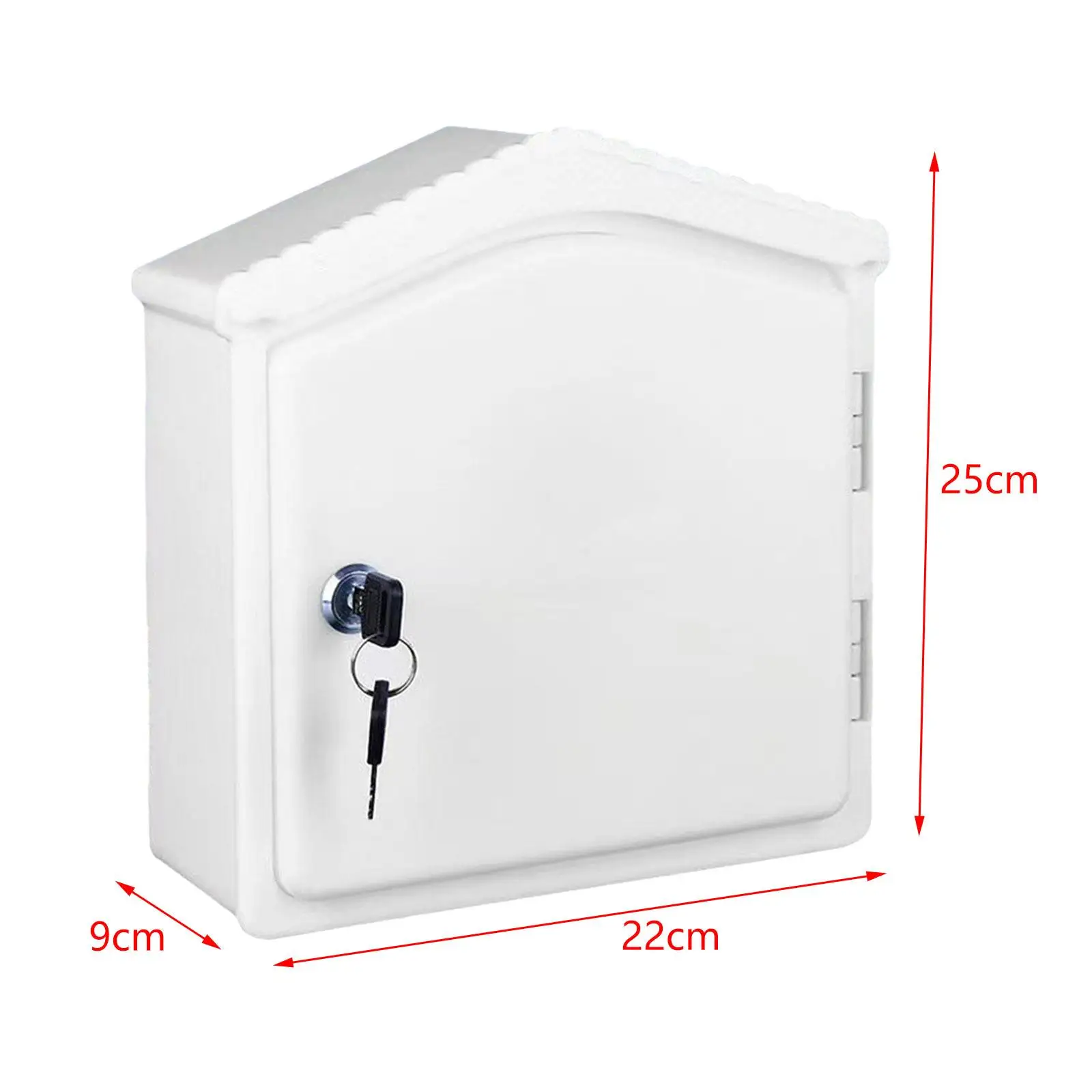 Caja de leche montada en la pared con cerradura, llave de seguridad práctica, 22cm x 9cm x 25cm