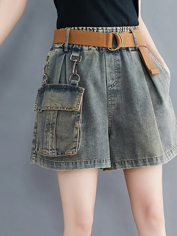 

Джинсовые брюки с высокой талией, женские свободные брюки большого размера, тонкие широкие брюки трапециевидной формы, летние новые повседневные брюки