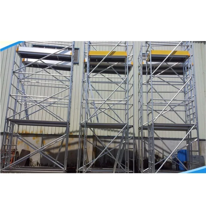 Andamio de acero con escalera móvil de acero con alto contenido de carbono para construcción de paredes al aire libre