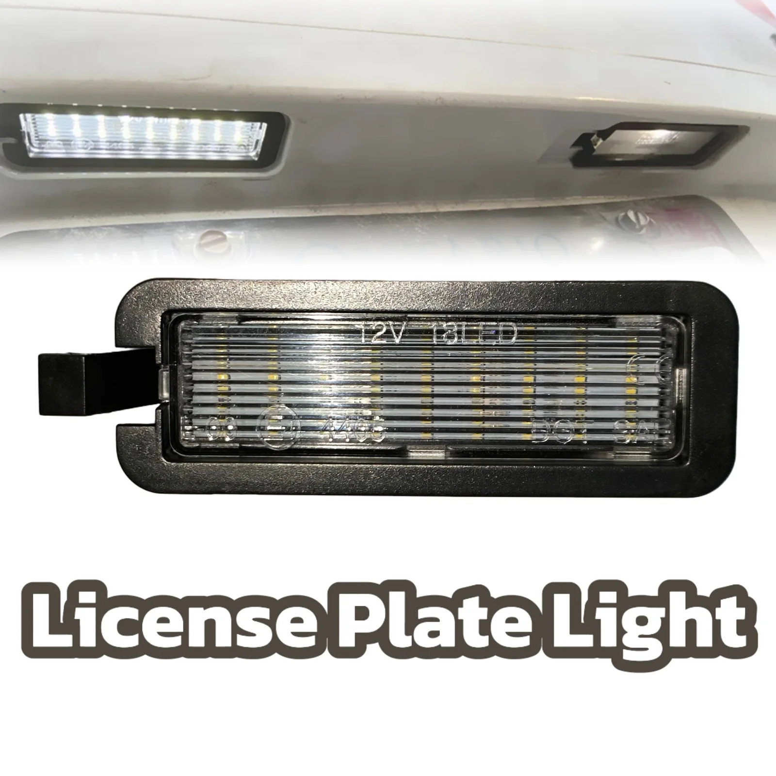 LED Number Plate Lamp For Dodge Charger Challenger 15-22 RAM 1500 2500 3500 For Jeep Compass  17-22 License Plate Light Assembly