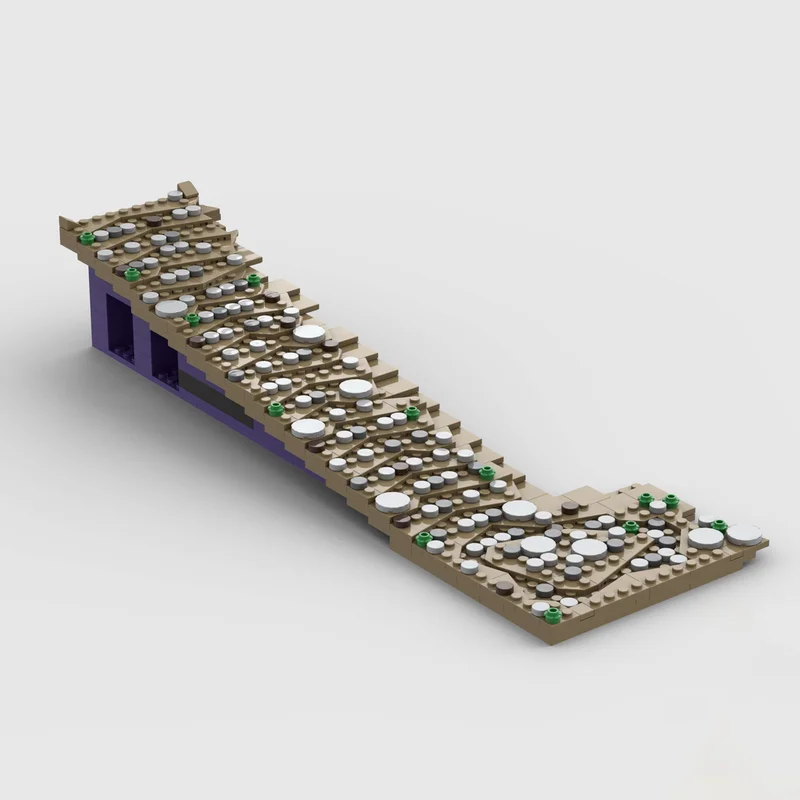 モックビルディングブリック モジュラービルディング 01 城 - ゲート間の通路 テクノロジーブロック クリスマス DIY おもちゃ 組み立てギフト