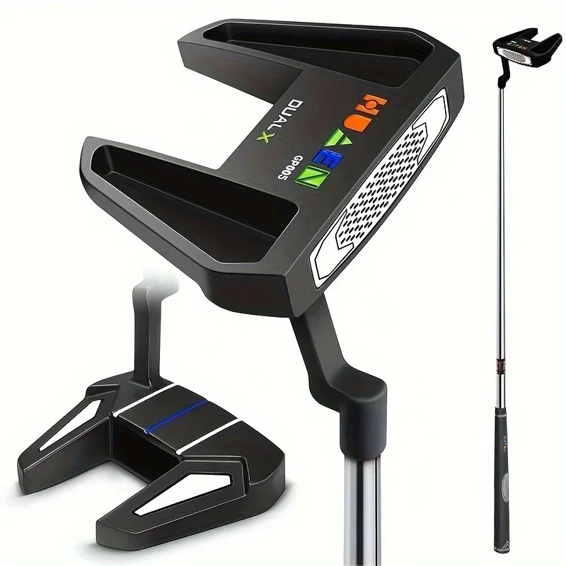 Golf Putter for Men, Right-Handed, Cast Iron Head, Steel Shaft, Zinc Alloy Face, Rubber Grip, R-Regular Hardness