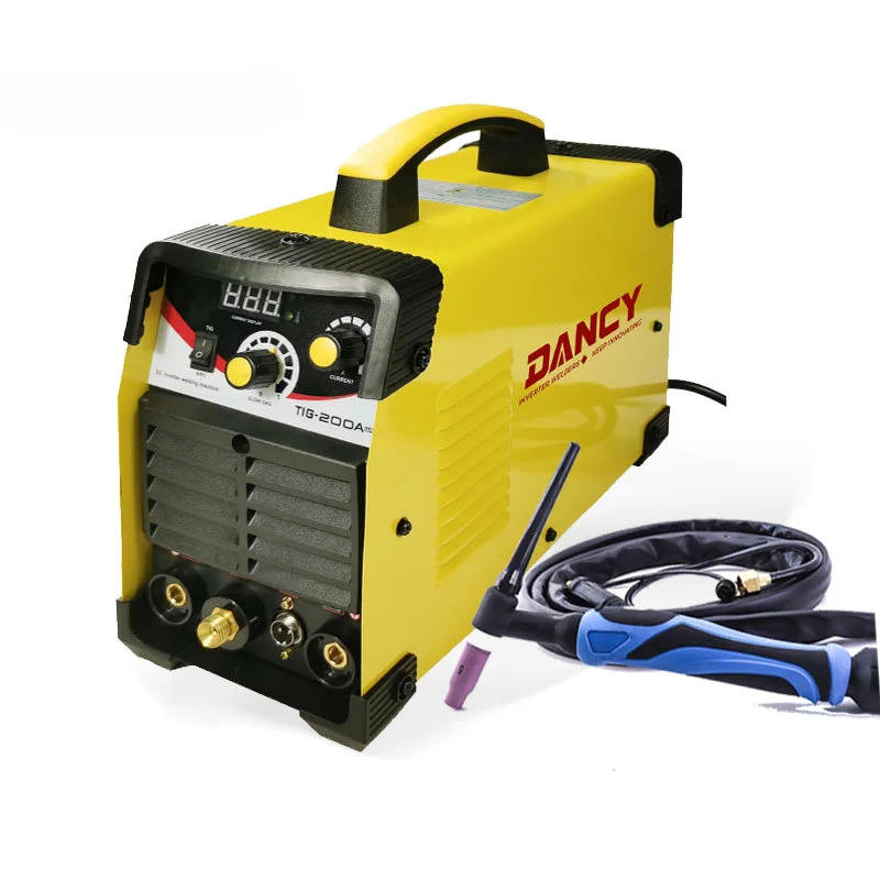Soldador tig inversor IGBT, máquina de soldadura para aluminio, acero inoxidable, acero al carbono, Mosfet TIG200A