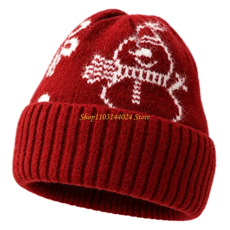 N5KE Pull-On Winter Character Hat with Folded Ribbed Band for Cold Weather