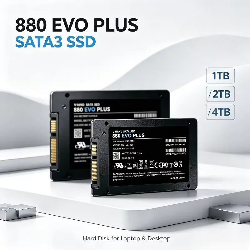 880 EVO PLUS 2.5 Inch Internal Solid State Drive SATA3 SSD 1TB 2TB 4TB Hard Disk Solid State Drive for Laptop Desktop