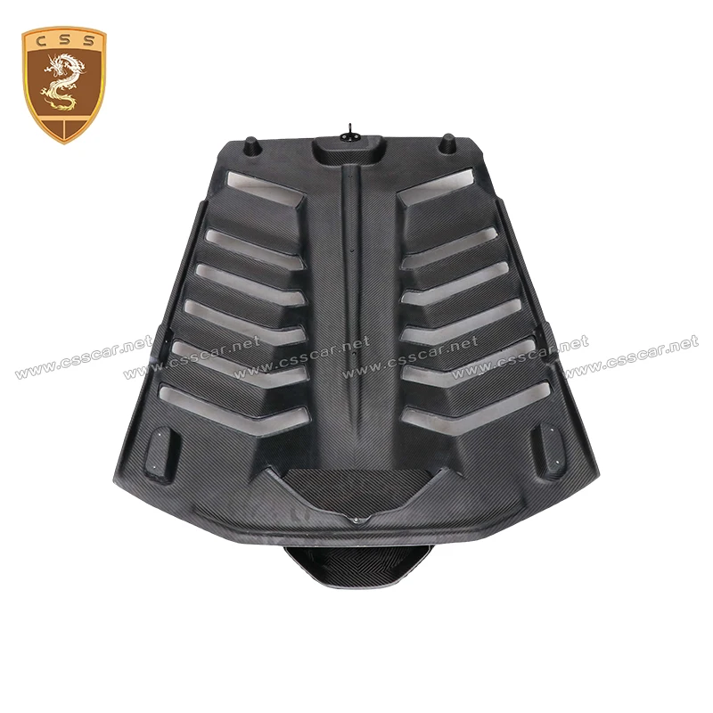 STO Style Dry Carbon Fiber Rear Truck Bonnet Air Intake Scoop Cover Hood For Huracan LP580/LP610/LP640 Car High Wing Spolier Kit