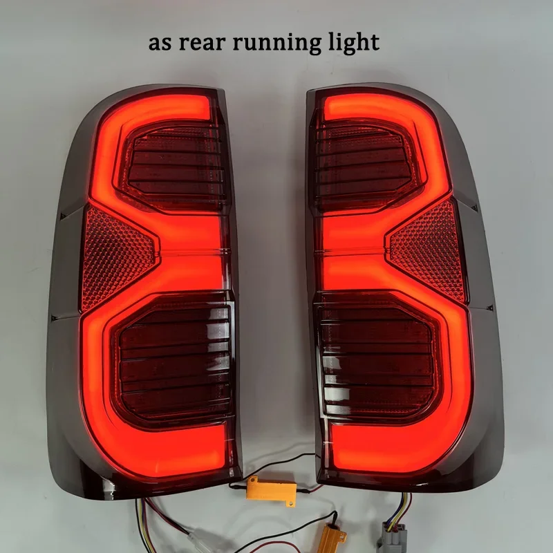 LED Rear Running Lamp + Brake + Reverse + Turn Signal Car LED Tail Light Taillight For Toyota Hilux Vigo KUN26 SR SR5 2004-2014