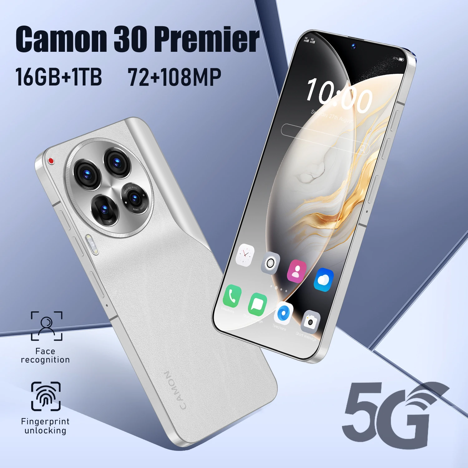 【World premiere】Camon 30 Premier 5G Smartphone 7.38'' HD+ IPS 120Hz Display 108MP 16GB+1TB Android 14 Mobile Phone Celulares