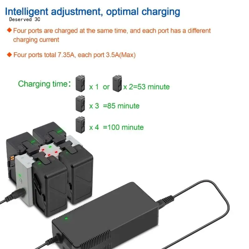 High Efficiency Quads Charging Dock for DJI Avata 1 Battery Overcharge Protections