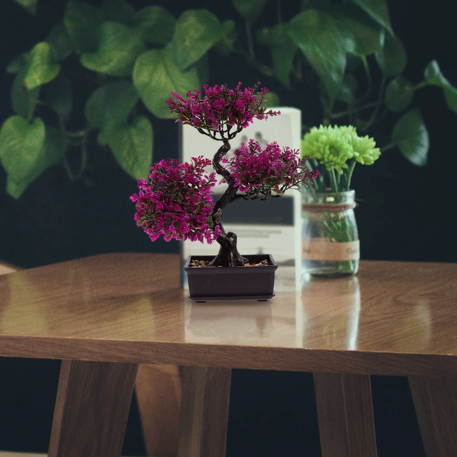 

Boy Friend Artificial Plant Bonsai Office Realistic Plastic Planter Decorative Fake Plants