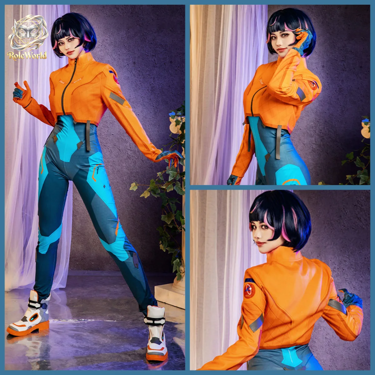 Anime Cosplay Photoshoot - ชุดคอสเพลย์จูโน่จากเกม Overwatch 2 สำหรับผู้หญิง เหมาะสำหรับงานคอมมิคคอน ฮาโลวีน