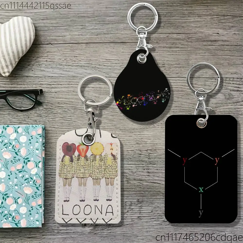 YVES Album Yyxy LOONA Kawaii Card Keychain Fashion Pendant Bag ID Door Card Case Bus Card Cute Adult