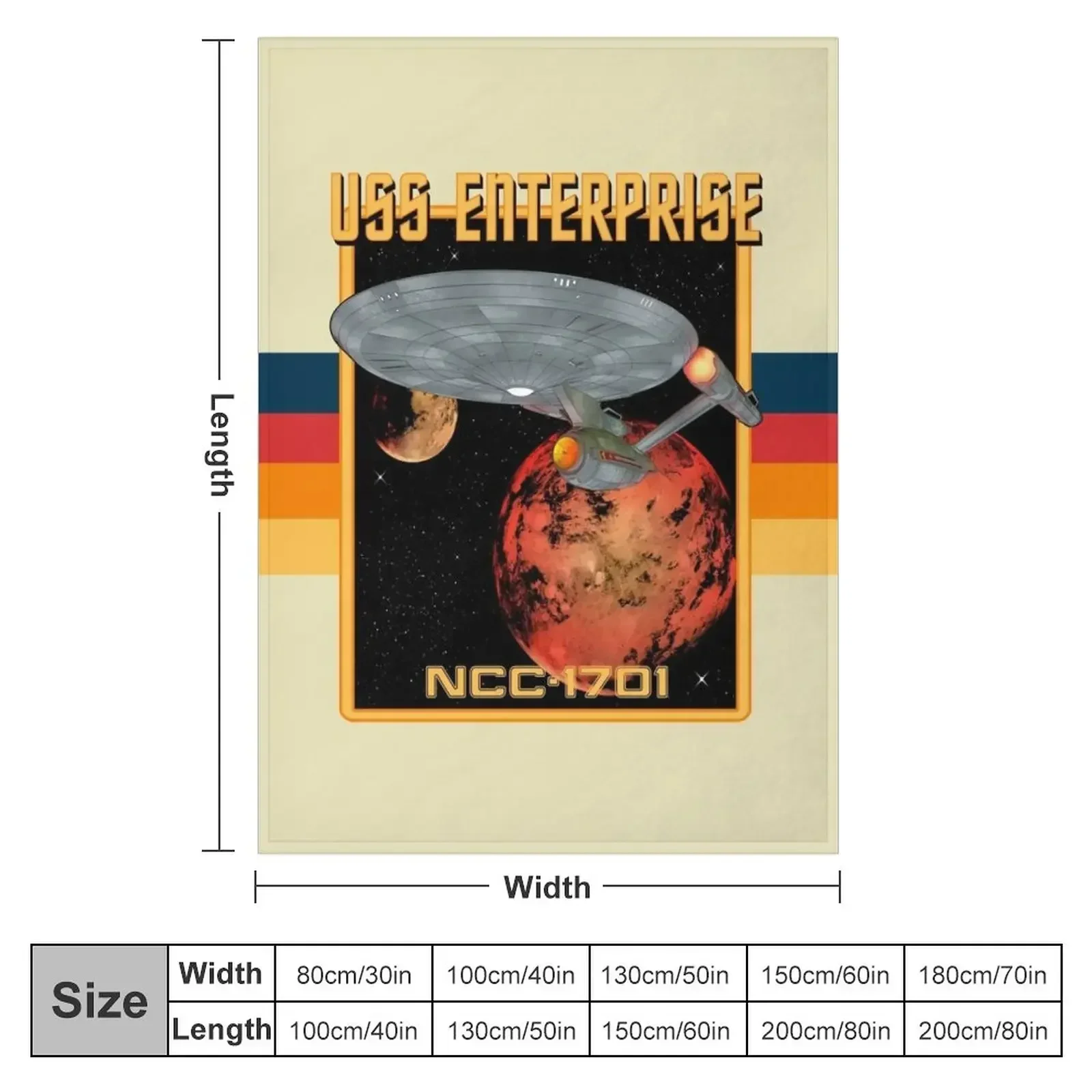 USS Enterprise NCC-1701 Throw Blanket Baby Plaid Thermals For Travel Flannels Blankets