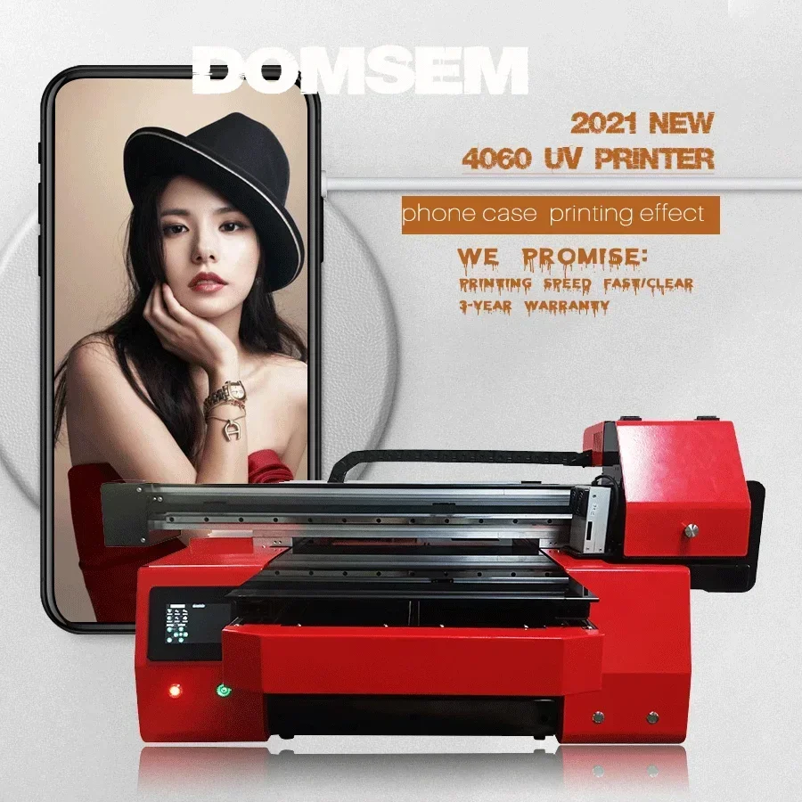 Dual Heads 5060 A2 Printing Machine UV Flatbed Printer 50*60cm for Leather