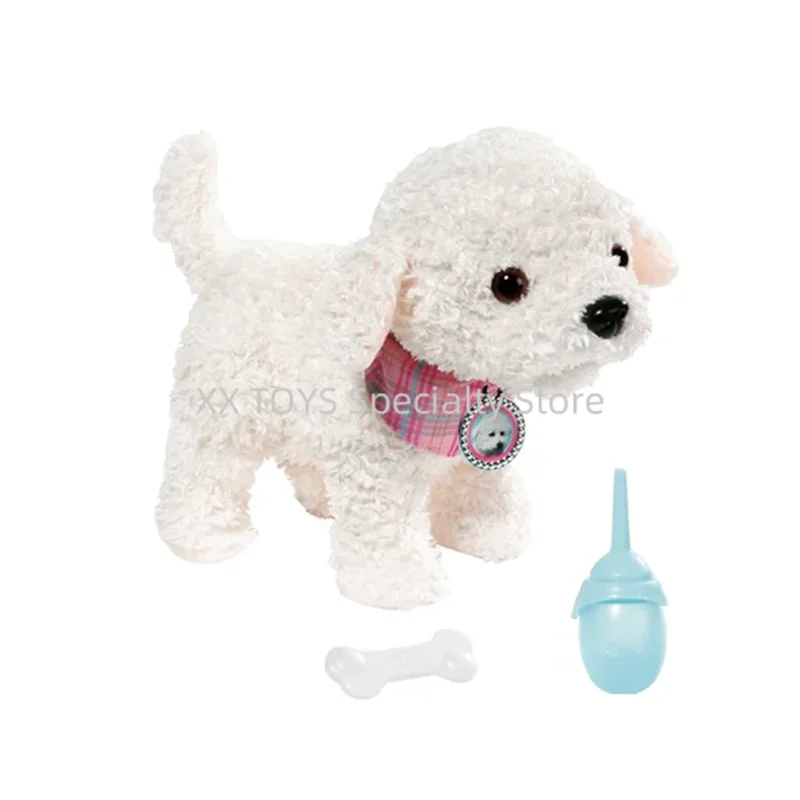 ตุ๊กตาสัตว์เลี้ยงแบบอินเทอร์แอคทีฟ Zapf Baby Born Puppy Doodle ที่ดื่มน้ำ ปัสสาวะ เกียบกัดก้อนกระดูก ของเล่นสัตว์เลี้ยงอิเล็กทรอนิกส์พร้อมเสียงเอฟเฟกต์