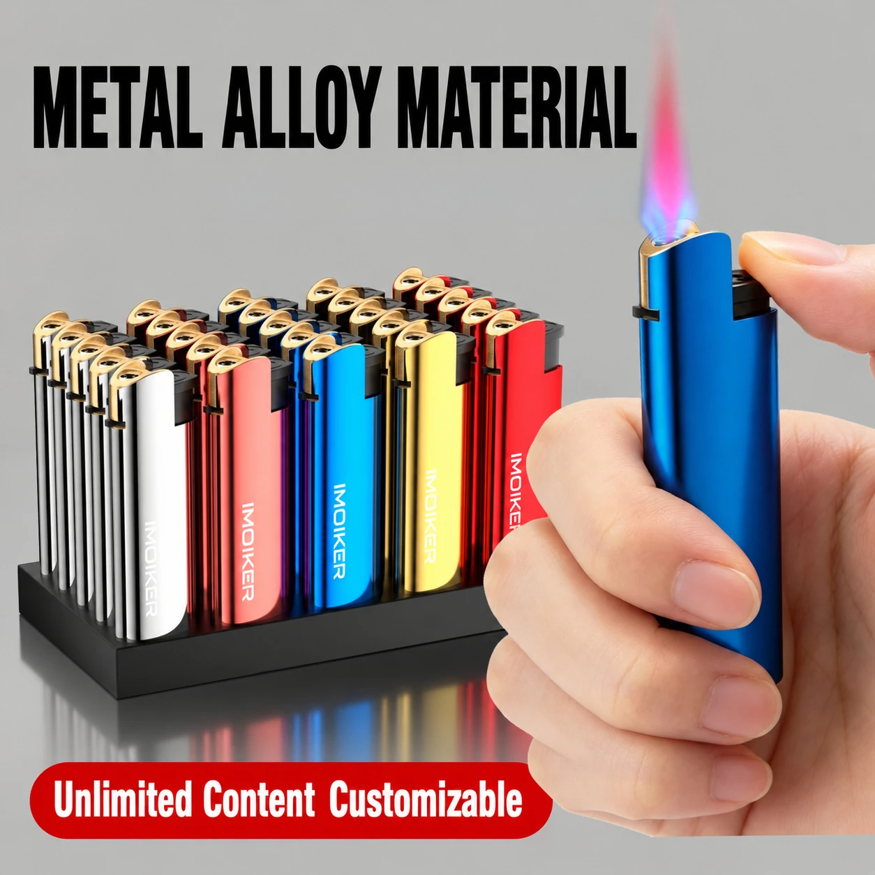 25PCS Metal Windproof Blue Flame Butane Lighters, Refillable Cigarette Torch Lighter for Home Store Wholesale Bulk Men Gifts