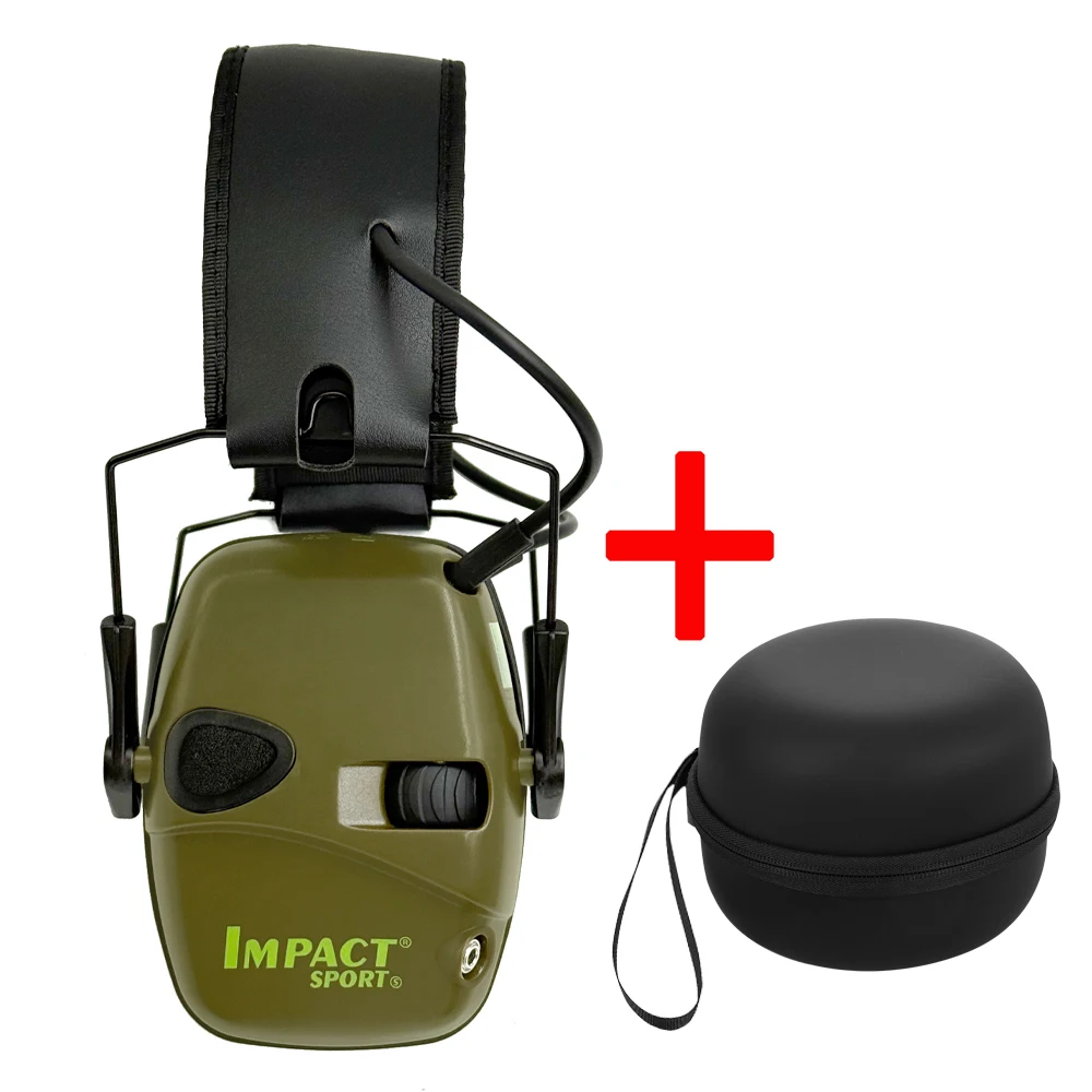 射撃用の戦術的な電子耳保護具、4倍の音増幅機能付き、射撃場の騒音低減ヘッドフォン