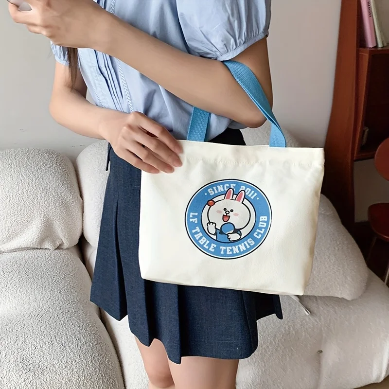 

Cartoon canvas handbag mini bag ins Korean version cute casual handbag
