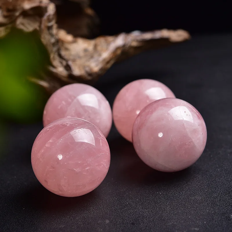 

1pc Natural Rose Quartz Ball Pink Crystal Sphere for Meditation Feng Shui Chakra Healing Divination Home Decor with Stand