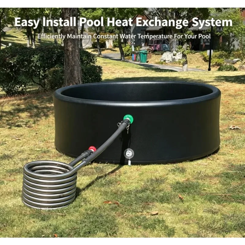 For Stainless‑Steel Heat‑Exchange Coil, Durable Heating Hose, Water‑Heating Solution for Backyard Outdoor Hot Tub & Spa