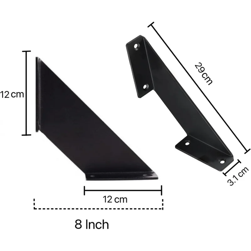 Heavy-duty Corner Bracket8Inch Floating Shelf4Packaged Fashion Decorative Wall-Mounted Bracket Heavy Duty200Pound