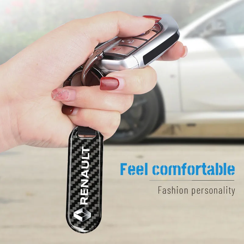 سلسلة مفاتيح السيارة من ألياف الكربون سبائك الزنك مفتاح سلسلة حلقة لرينو كليو كوليوس ميجان اسبيس QM6 كادجار كابتور ذات المناظر الطبيعية الخلابة زو فلوينس
