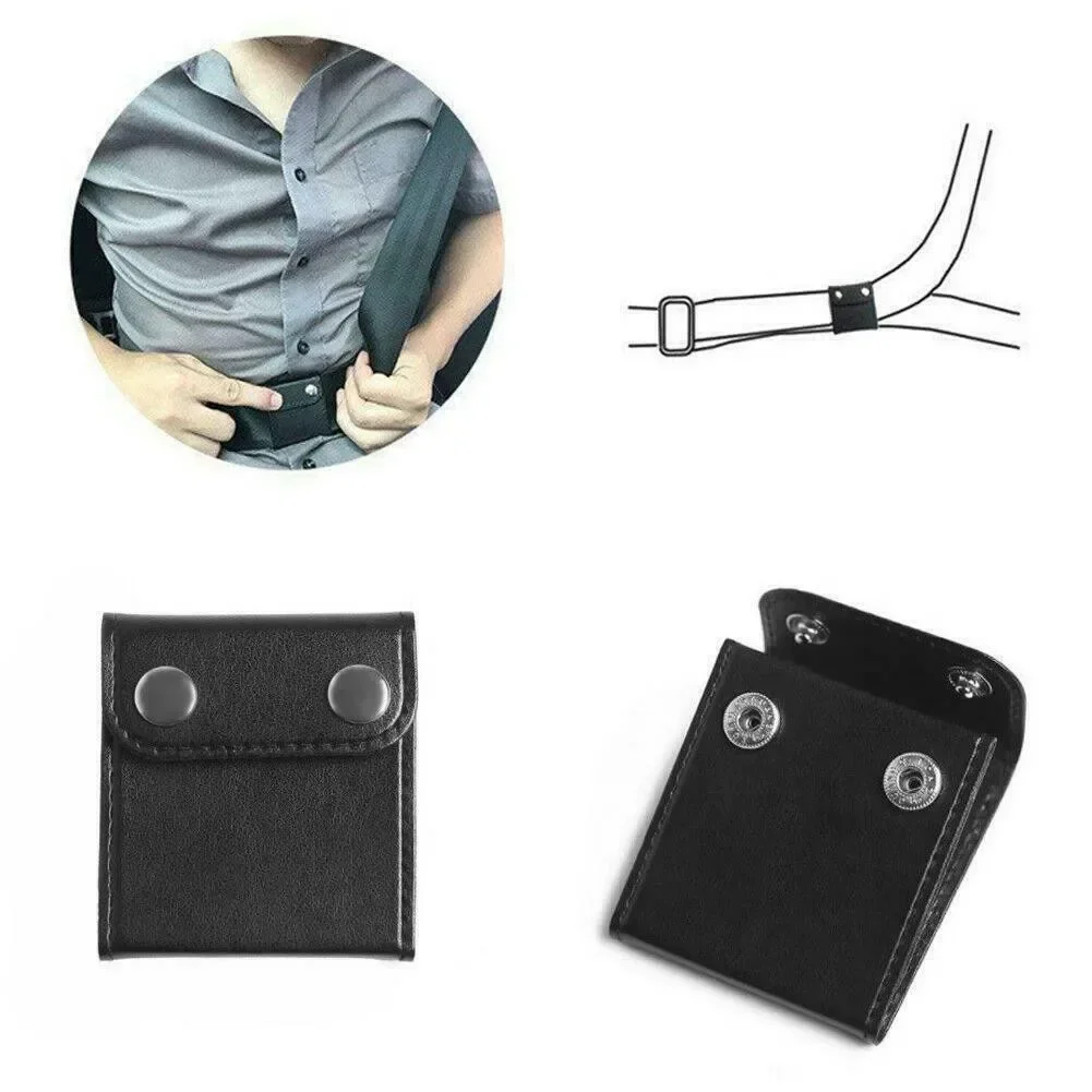 2Pcs Black Kit Car Seat Belt Adjuster Shoulder Neck Strap Positioner Clip Auto Seat Belt Regulator Anti-Le Neck Fixer NEW