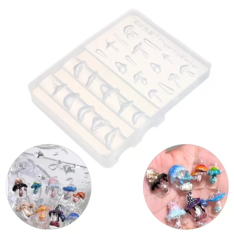 Stampo per timbri artistici in silicone Stampo per manicure a forma di fungo per manicure professionale e strumento per gioielli per appassionati