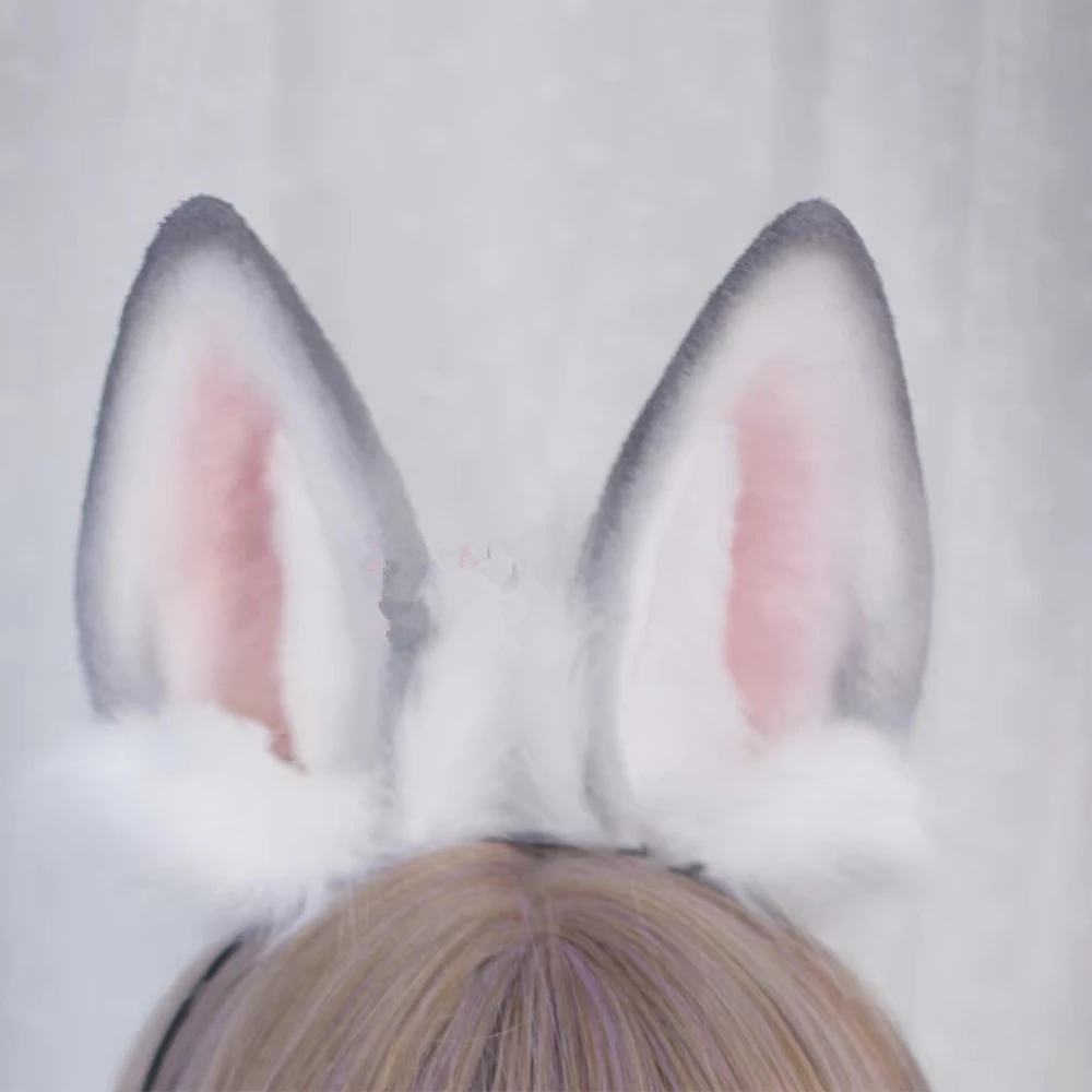 New Handmade Animals Beast Bunny Rabbit Ears Hairhoop Tail Anime Halloween Christmas Cosplay Costume Lolita Acessories Headwear