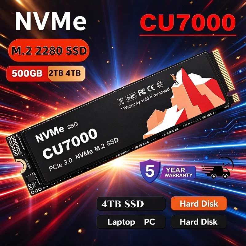 New CU7000 M.2 NVMe SSD PCIe 3.0 Internal Solid State Drive High Speed 500GB 1TB 2TB 4TB For Laptop Desktop PC