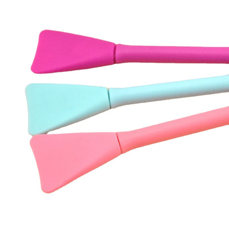 Cepillo de silicona para mascarilla Facial, herramienta de belleza de silicona suave, aplicador de máscara de barro Facial, cepillo de doble cara, herramienta de belleza cosmética